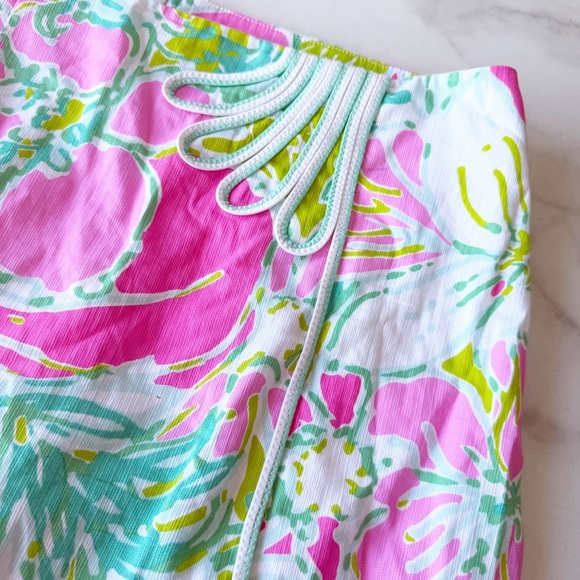 Lilly Pulitzer Size 8 Jasmine Skort in Flamingo Pink Don't Have a Cluck - Picture 3 of 7